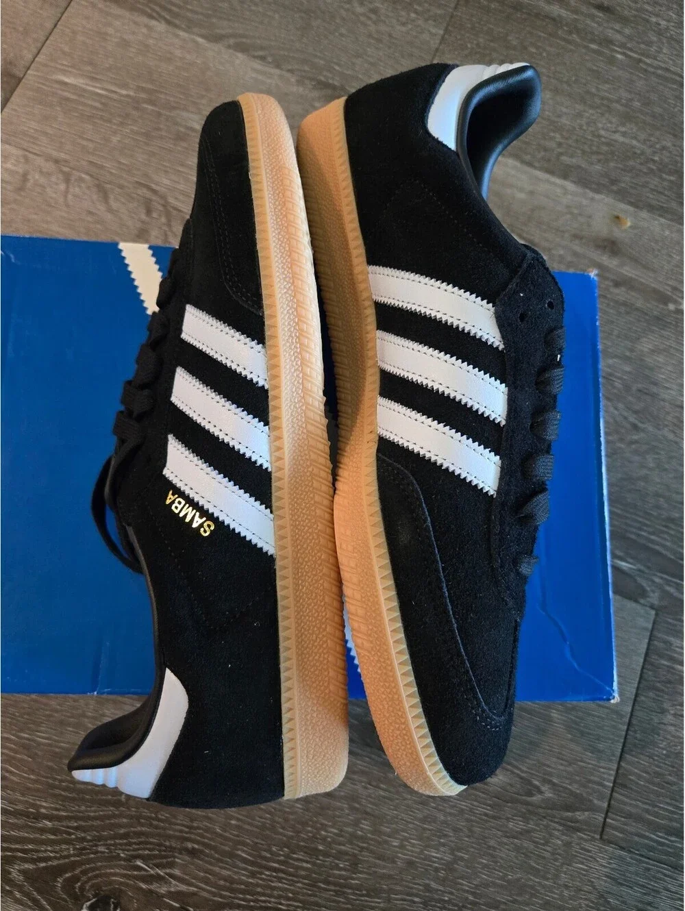 Adidas Samba OG IH6850 Black White Gum Men's Size 12 Sneakers New In Box